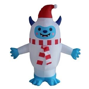 4ft Tall Yeti Abominable Snowman Christmas Inflatable 4 Feet Airblown Rudolph